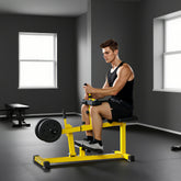 Adjustable Steel Seated Calf Raise Exercise Strength Training Gym Equipment, Yellow