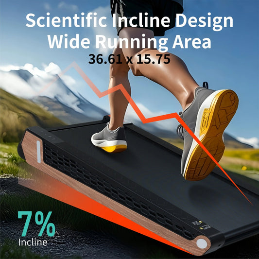 8 Incline Walking Pad Treadmill Portable Compact Treadmills Under Desk Treadmill, Incline Treadmills For Home Office, Upright Stand, 2.55HP Portable Treadmill With 220 Lbs Capacity LED Display.
