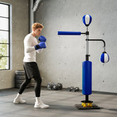 4.6'-6.7' Speed Bag Boxing Bag Stand, Reflex Bag Boxing Training Equipment, Speed Punching Bag, Blue