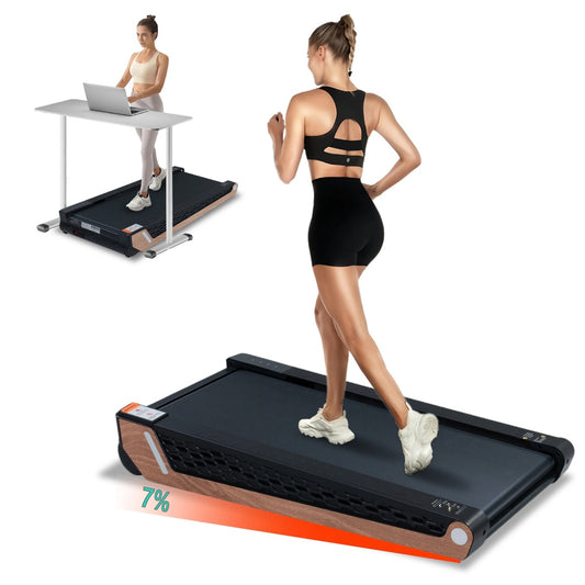8 Incline Walking Pad Treadmill  Portable Compact Treadmills Under Desk Treadmill,  Incline Treadmills For Home Office, Upright Stand, 2.55HP Portable Treadmill With 220 Lbs Capacity LED Display.