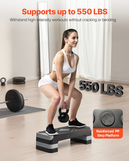 Aerobic Exercise Step Platform, 28-Inch Workout Aerobic Stepper