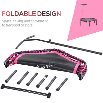 48" Adult Hexagon Rebounder Trampoline Fitness Bungee Jumping Cardio Trainer