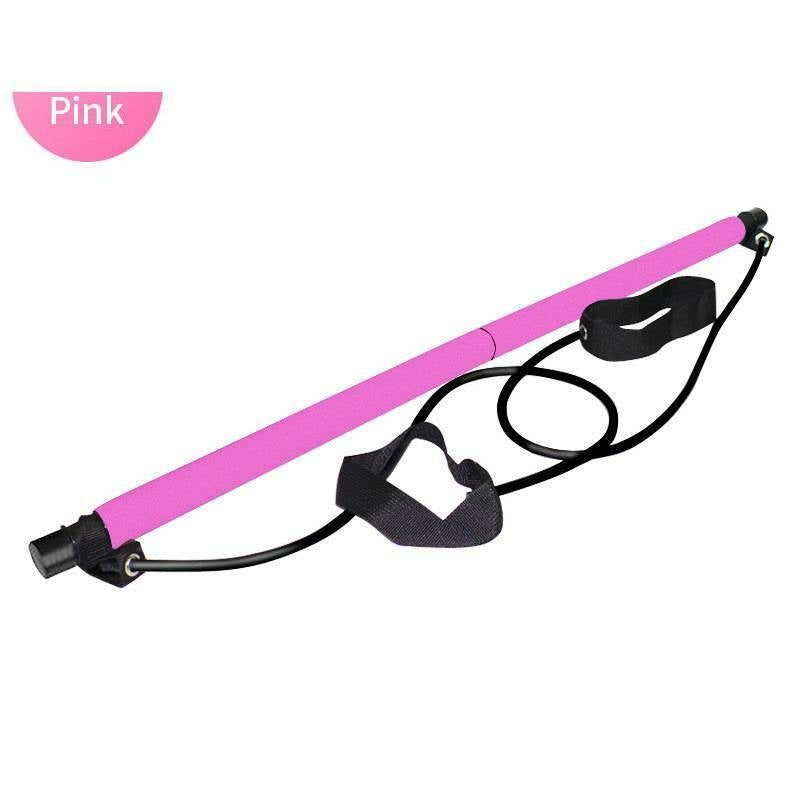 Pilates Stick Home Fitness Exercise For Women Foot Pedal Resistance Band