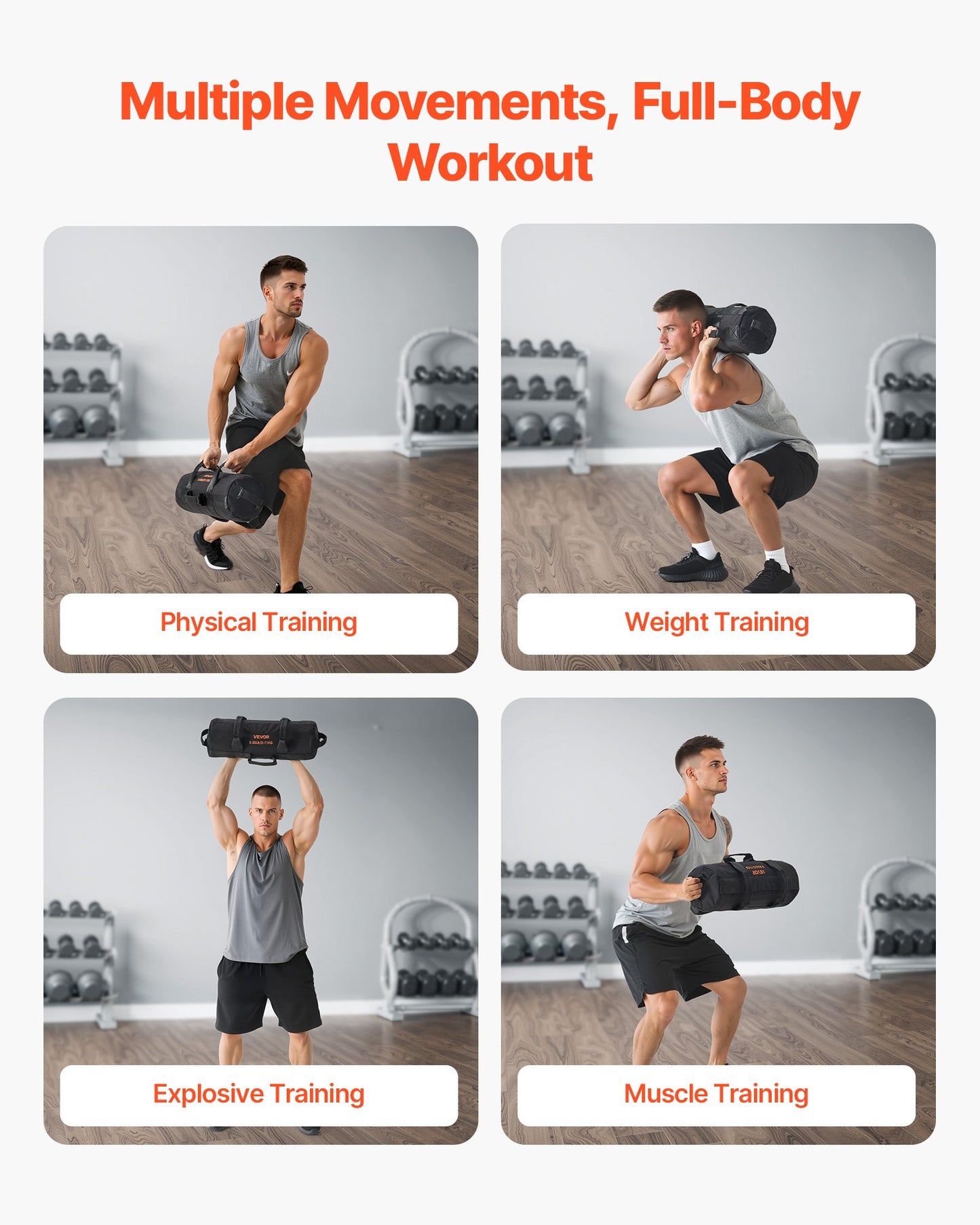 Heavy Duty Workout Sandbag – Adjustable 5–25 lbs Slam Bag for Strength Training