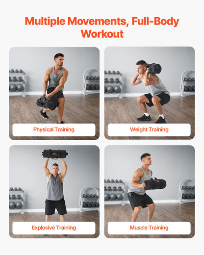 Heavy Duty Workout Sandbag – Adjustable 5–25 lbs Slam Bag for Strength Training