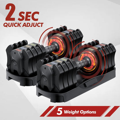 Adjustable Dumbbell Set Of 22.5LB Set-1Sec Adjustable Dumbbell Weights