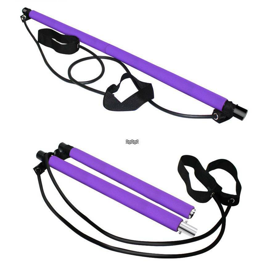 Pilates Stick Home Fitness Exercise For Women Foot Pedal Resistance Band