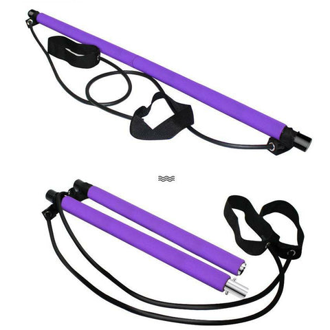 Pilates Stick Home Fitness Exercise For Women Foot Pedal Resistance Band