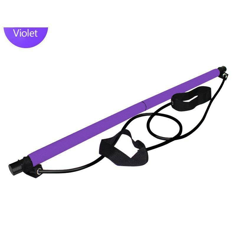 Pilates Stick Home Fitness Exercise For Women Foot Pedal Resistance Band